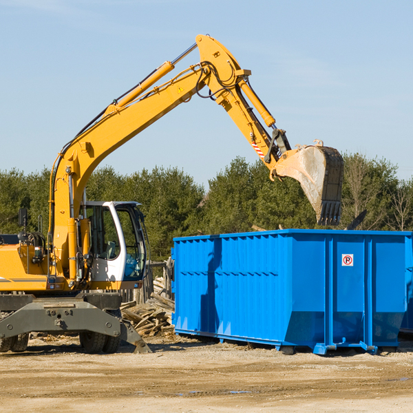 are there any restrictions on where a residential dumpster can be placed in Bull Mountain OR